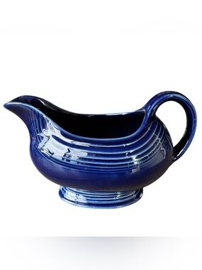Vintage Cobalt Blue Fiestaware Gravy Sauce Boat by Homer Laughlin Co.